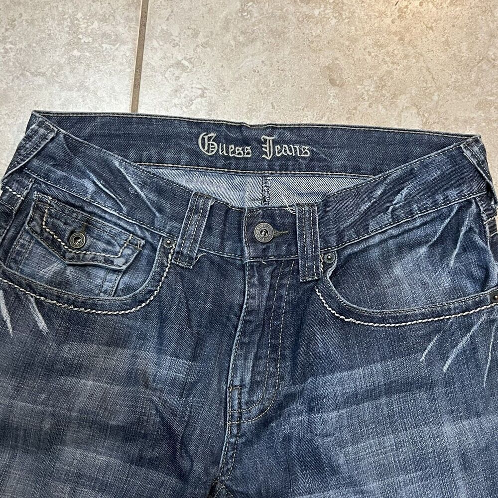 Guess Jeans (Rn62136) Original Stretch Boot Cut Women's 31x27 Raw Hem - Picture 4 of 5
